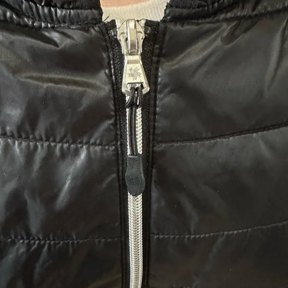 Tek Gear Warm Tek Black Jacket Quilted Puffer Coat Women’s Large Hood Sz L - Picture 2 of 9